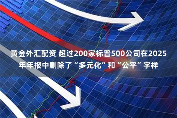 黄金外汇配资 超过200家标普500公司在2025年年报中删除了“多元化”和“公平”字样