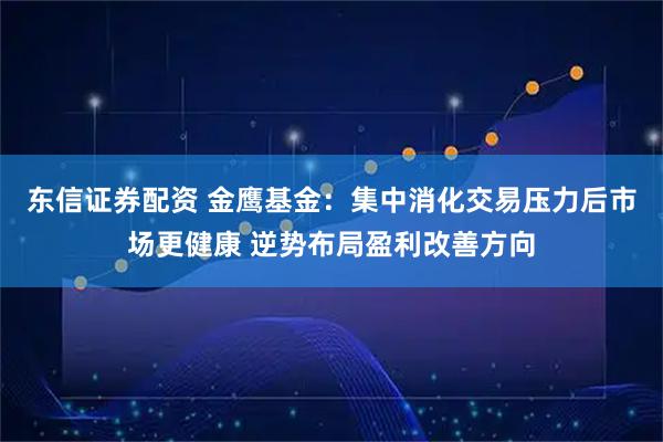 东信证券配资 金鹰基金：集中消化交易压力后市场更健康 逆势布局盈利改善方向